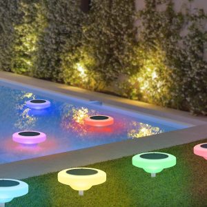 FUYO kaugjuhtimispuldiga LED aiavalgustid päikeseenergial töötavad 8 värvi 3tk valge