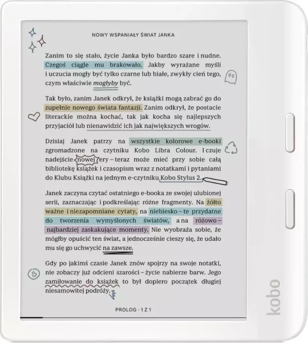 Электронная книга Kobo Libra Colour Wi-Fi 7" 32GB - Белый