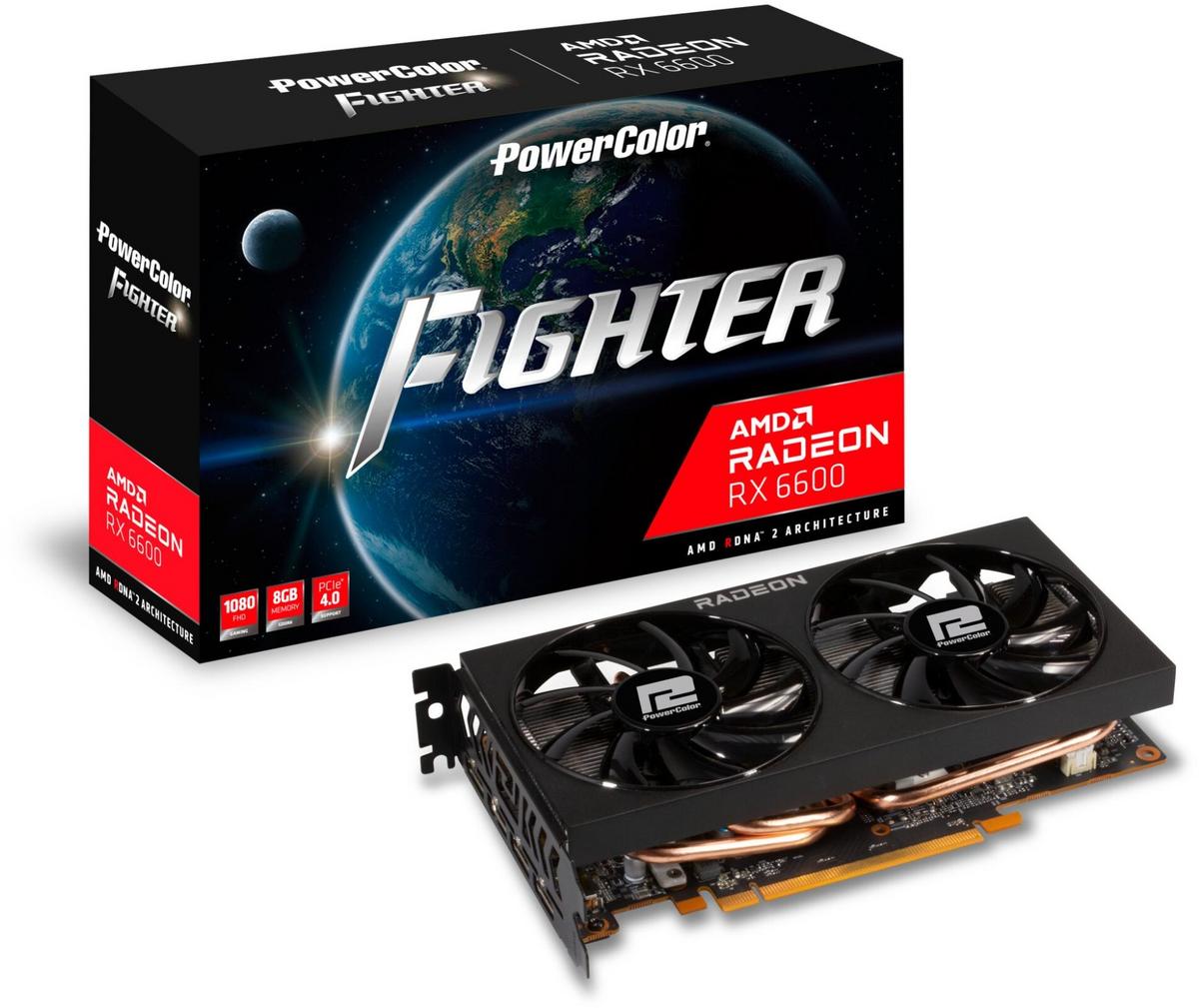 PowerColor Fighter AMD Radeon RX 6600 8GB GDDR6 -taistelija