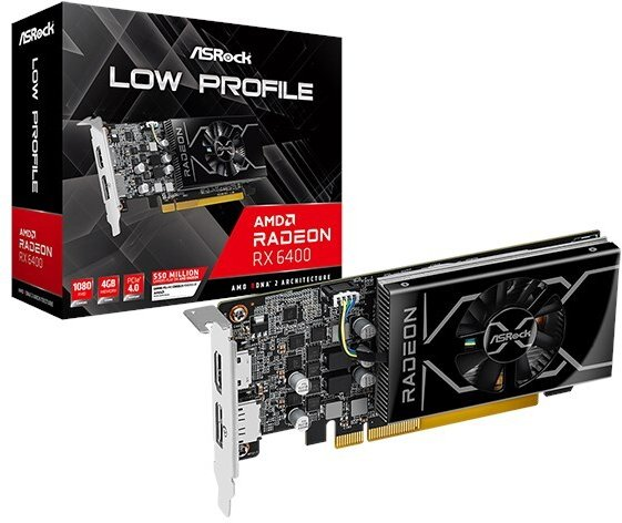 ASROCK AMD Radeon RX 6400 LowProfile 4GB GDDR6