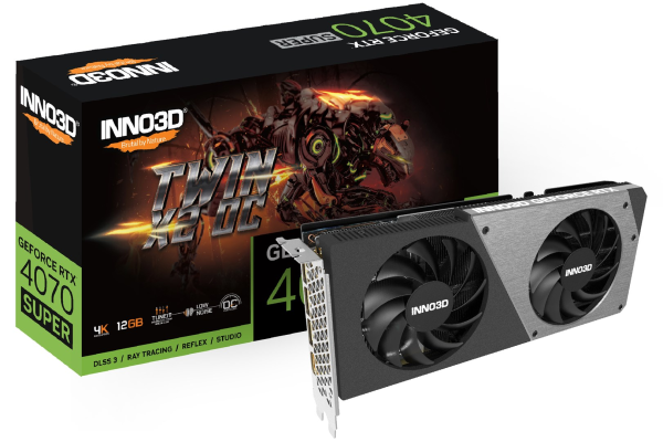 Inno3D NVIDIA GeForce RTX 4070 SUPER TWIN X2 OC 12 GB GDDR6X