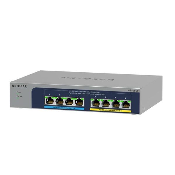 Netgear MS108UP Switch 8x 2,5GE-porti Ultra60 PoE++