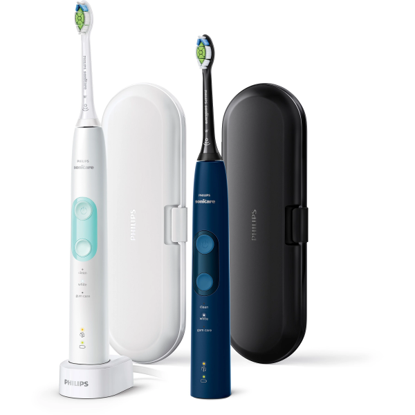 Philips Toothbrush Sonicare ProtectiveClean HX6851 2-Part - White-Mint and Navy-Blue - Image 2