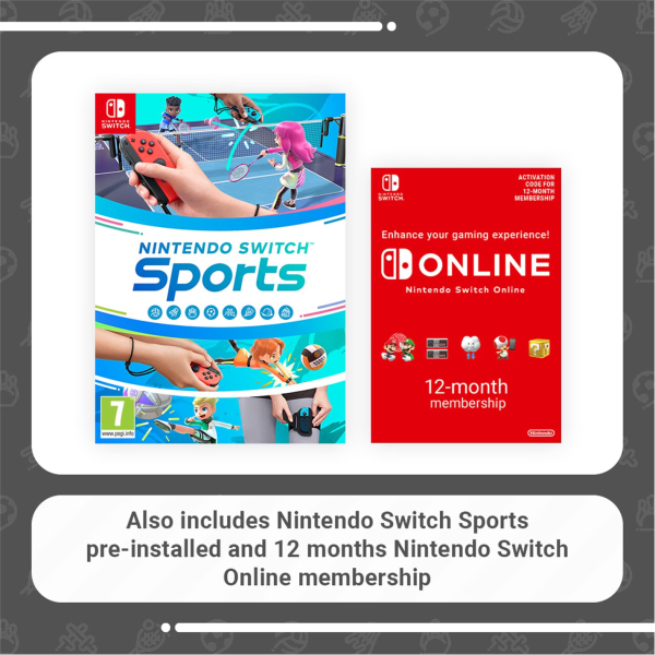 Nintendo Switch Sports Set Console - Neon Blue/Neon Red + 12 Months Subscription - Image 2