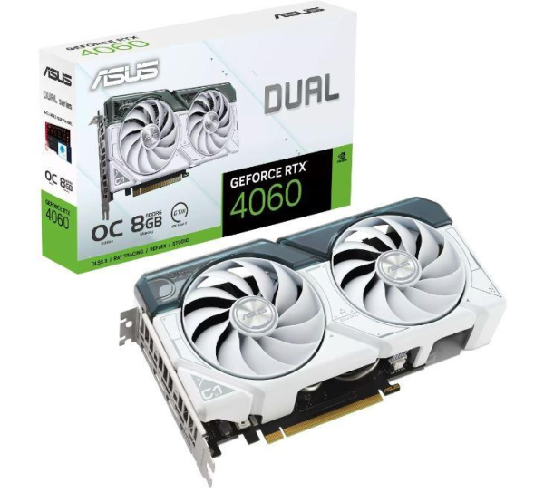 Asus Dual NVIDIA GeForce RTX 4060 White OC 8GB GDDR6