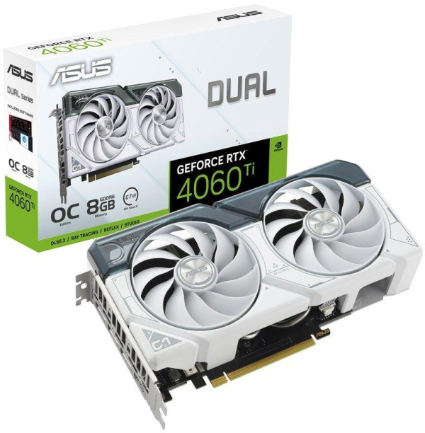 Asus DUAL NVIDIA GeForce RTX 4060Ti WHITE OC 8GB GDDR6