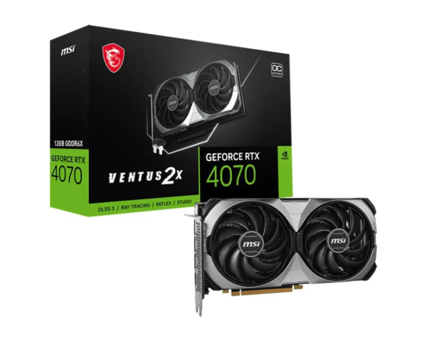 MSI NVIDIA GeForce RTX 4070 VENTUS 2x E OC 12GB GDDR6X - MSI NVIDIA GeForce RTX 4070 VENTUS 2x E OC 12GB GDDR6X