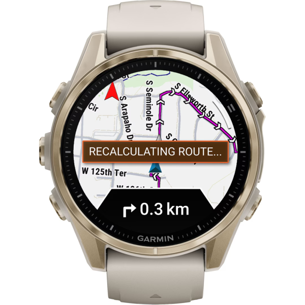 GARMIN Smartwatch Fenix 8- 43mm Sapphire Amoled - pehme kuldne ja uduhall rihmaga - Image 2